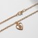 Set 3 objects: earrings, pendant, ring, size mix (16-18) “heart”, white color in gold, 40 cm