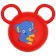 Children's ball with ears, D = 15 cm, 80 g, color mix