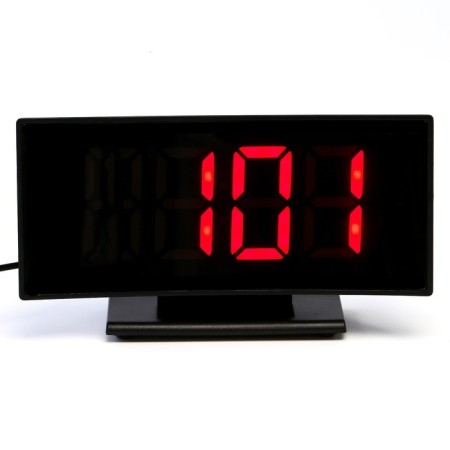 Clock - Electronic desk alarm clock: thermometer, calendar, 17 x 9.5 cm, 3AAA, USB-2
