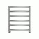Terminus water heated towel rail "Atlanta+" P6, 500x600 mm, lower connection, chrome
