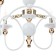 Milano chandelier 6he14 40W white-gold 68x68x79 cm
