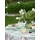 Origami tablecloth, size 110x140 cm, mint color