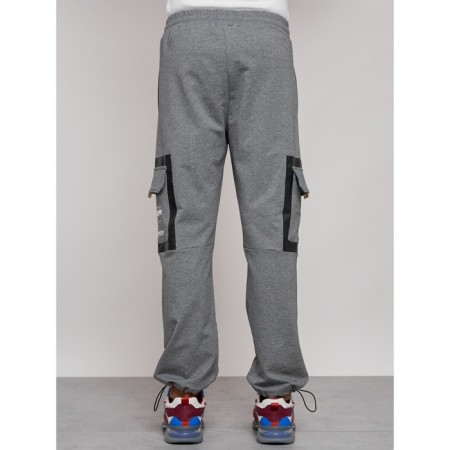 Sports male trousers, size 52, gray color-11
