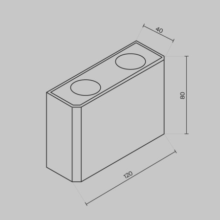 Architectural lamp MayToni Show O433WL-L4GF3K, LED, 120x40x80 mm, 4 W, 200 lm, 3000k, graphite-5