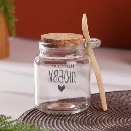 Bank for storage with a spoon "A pinch of love", 250 ml-3