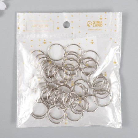 Connecting ring metal silver 2.2x2.2 cm set 50 pcs-4