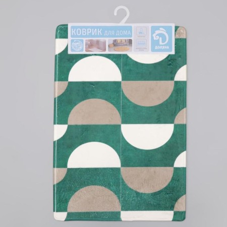 House rug of the share "Sphere", 40 × 60 cm, green-beige color-4