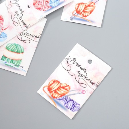 Cardboard Biro "Handmade. Block" set 10 pcs (5 types) 4x6 cm-2