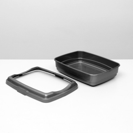 The tray is large with the side of Atlantis Lux, 43 x 33 x 12.5 cm, silver, silver,-3