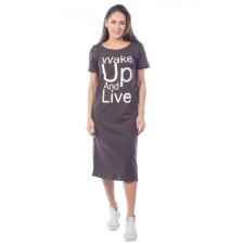 Women's dress Wake Up and Live, size 50, brown color