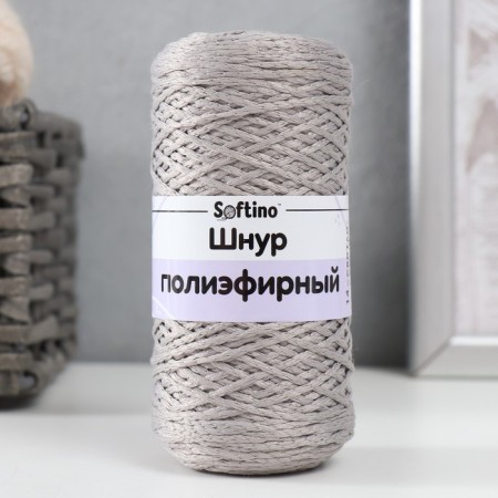 Knitting cord 100% polyester 1mm 200m/75 ± 10g (14-light-gray)-3