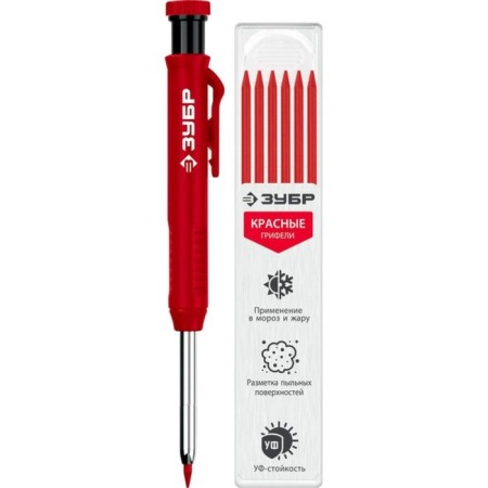 Pencil mechanical bison 06311-3, with a set of sections, red, 6 pieces-1