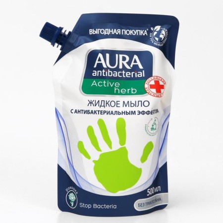 Aura liquid soap, with antibacterial effect, chamomile, 500 ml-2