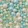Confectionery sprinkling "Delicate shine": azure, mint, snow -white, 50 g