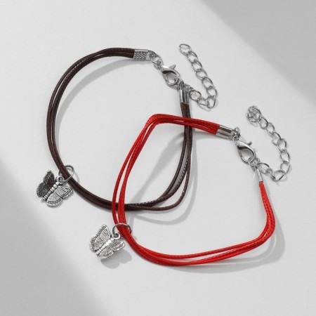 Bracelets "Demetrons" butterfly, red-brown color, l = 17 cm-1