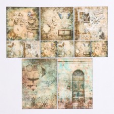 Set of decoupage cards 5 pcs “Steampunk. Retro 