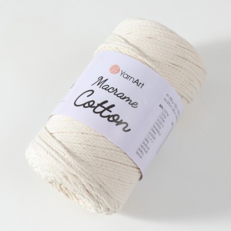 Yarn "Macrame Cotton" 20% polyester, 80% cotton 225m/250g (752 dairy)-1