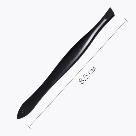 Pinzet begged, narrow, 8.5 cm, black color-2