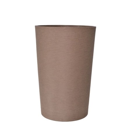High pots with drainage liner, 63l cappuccino 40x40x60cm