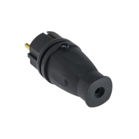 Portable fork B16-001, 16 A, 250 V, IP44, with salary, rubber, black-1