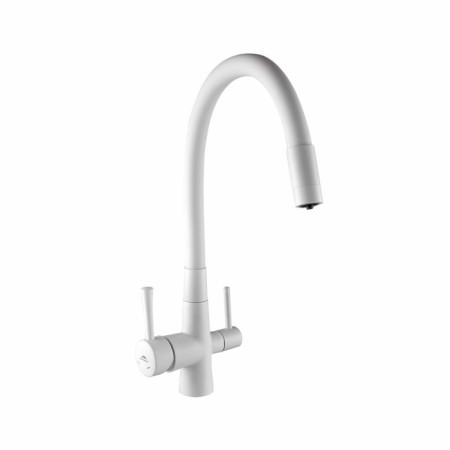 Fashun A4362-8 kitchen mixer, single-leaf, with output for drinking water, white