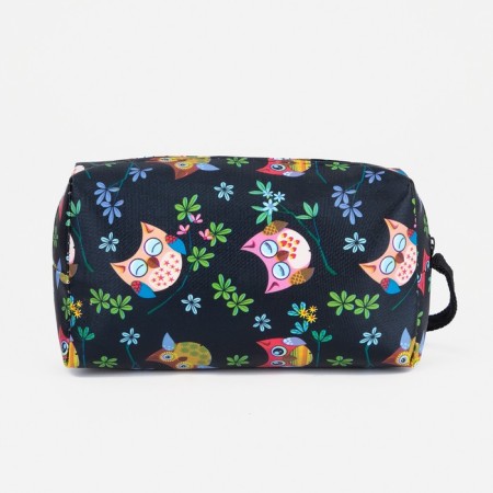 Cosmetic bag with lightning, black color-1