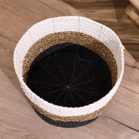Wicker basket with a lid 27x27x35 cm-8