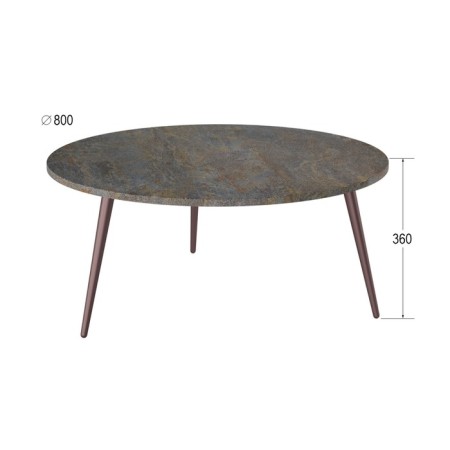Gouring Ricon table, 800x800x360, grunge/wine metallic-1