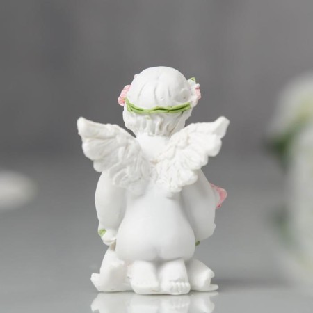 Figure Polystone "Angel with rose buds" mix 5.8x3.3x3.7 cm-4