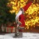 Santa Claus "in a red sheepskin coat with a flashlight" 30 cm