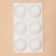 Form for mousse desserts and baking of the share "Flower", 30 × 17 × 5 cm, 6 cells (d = 7 cm), white color
