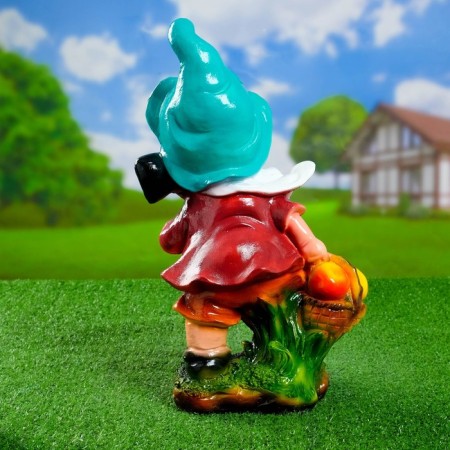 Garden figure "Dwarf with fruits" 14x23x42cm-2