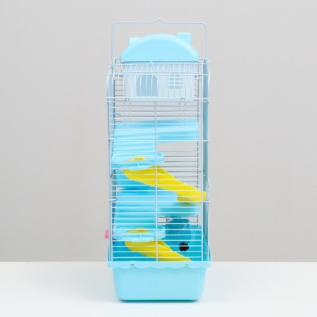 A cage for small rodents "Pijon", with a filling, 23 x 17 x 40 cm, blue-3