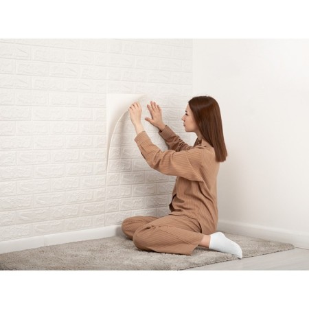 Self -adhesive PVC panel "White Brick" 77*70*0.2 cm-1