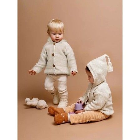 Sweater Children's Knitted Amarobaby Brush, height 86 cm, milk color-7