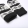 Women's mittens, black/white color, size 20-22