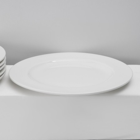A set of plates of porcelain dining Magistro Basic Bistro, 6 objects: d = 27 cm, white color-2