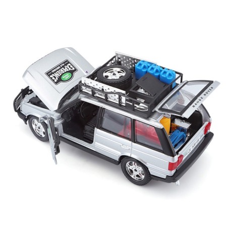 BBURAGO LAND ROVER, DIE-CAST, 1:26, opening doors, silver color-7