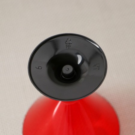 Martini glass plastic disposable "Crystal", 150 ml, 6 pcs in packaging, red color-2
