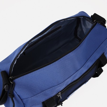 Sports bag with lightning, external pocket, blue color-4