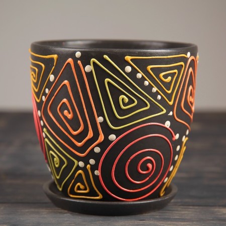 Flower pot "Rainbow" No. 4 High oval, 2.6 liters-1