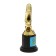 The award figure "The best", five, Cup, plastic, gold, 6.5 x 10.5 x 4 cm.