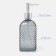 Savanna soap dispenser, 400 ml, glass, gray