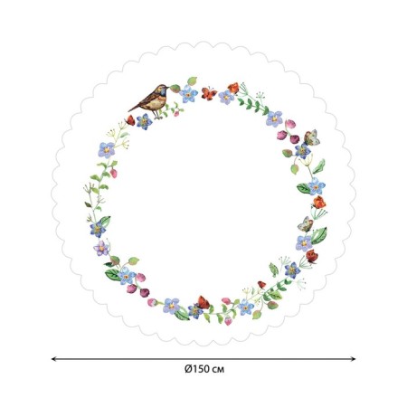 The tablecloth "Flower halo", round, Saten, d = 150 cm-1