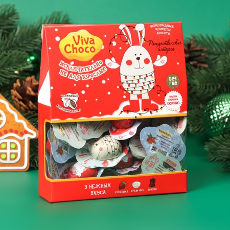 Chocolate sweets with cream filling "Vivachoco Christmas Stories", Assorted, 150 g