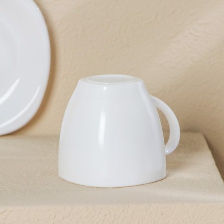 Tea Service Luminarc Carine, 220 ml, glass ceramic, 6 people, white color-4