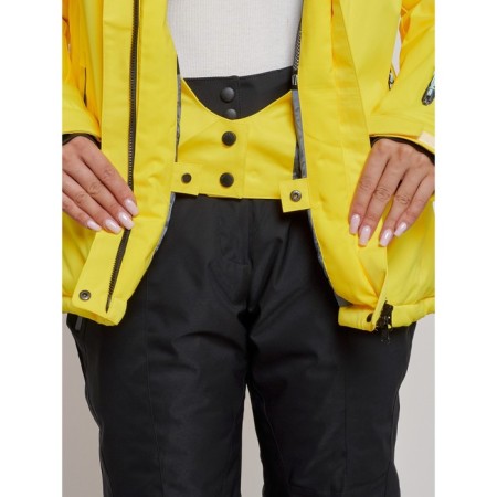 Ski jacket female winter, size 42, yellow color-6