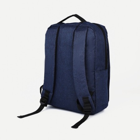 A backpack with a zipper, the color is blue-3