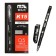 Gel pen, 0.5 mm, black, silver body with a pattern, with a reflected holder