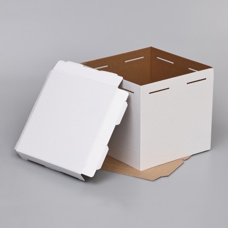 Box for cake, white, 30 x 30 x 30 cm-3